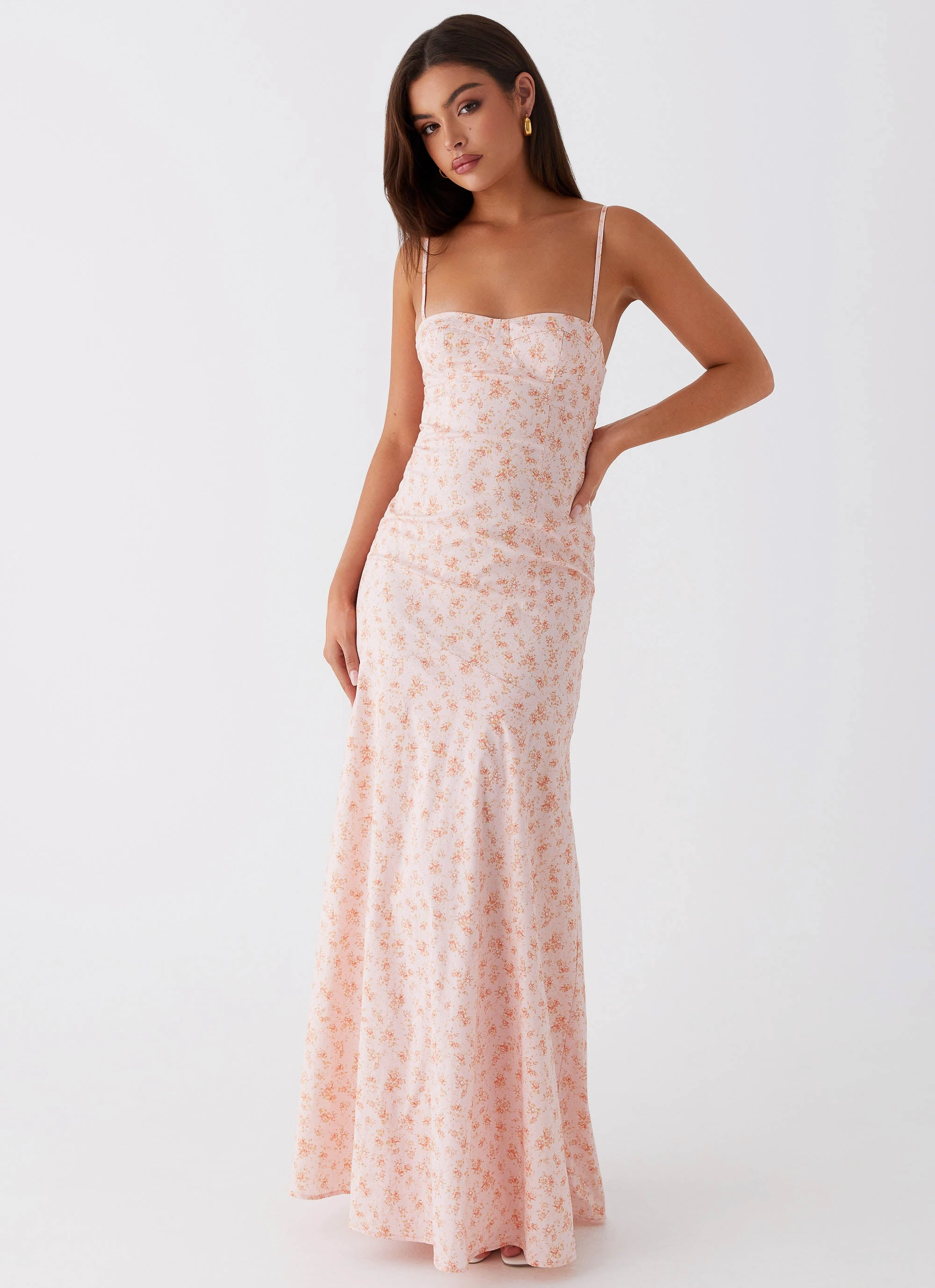 QuickReleaseClasp All Moments Britney Maxi Dress - Pink Ditsy Floral