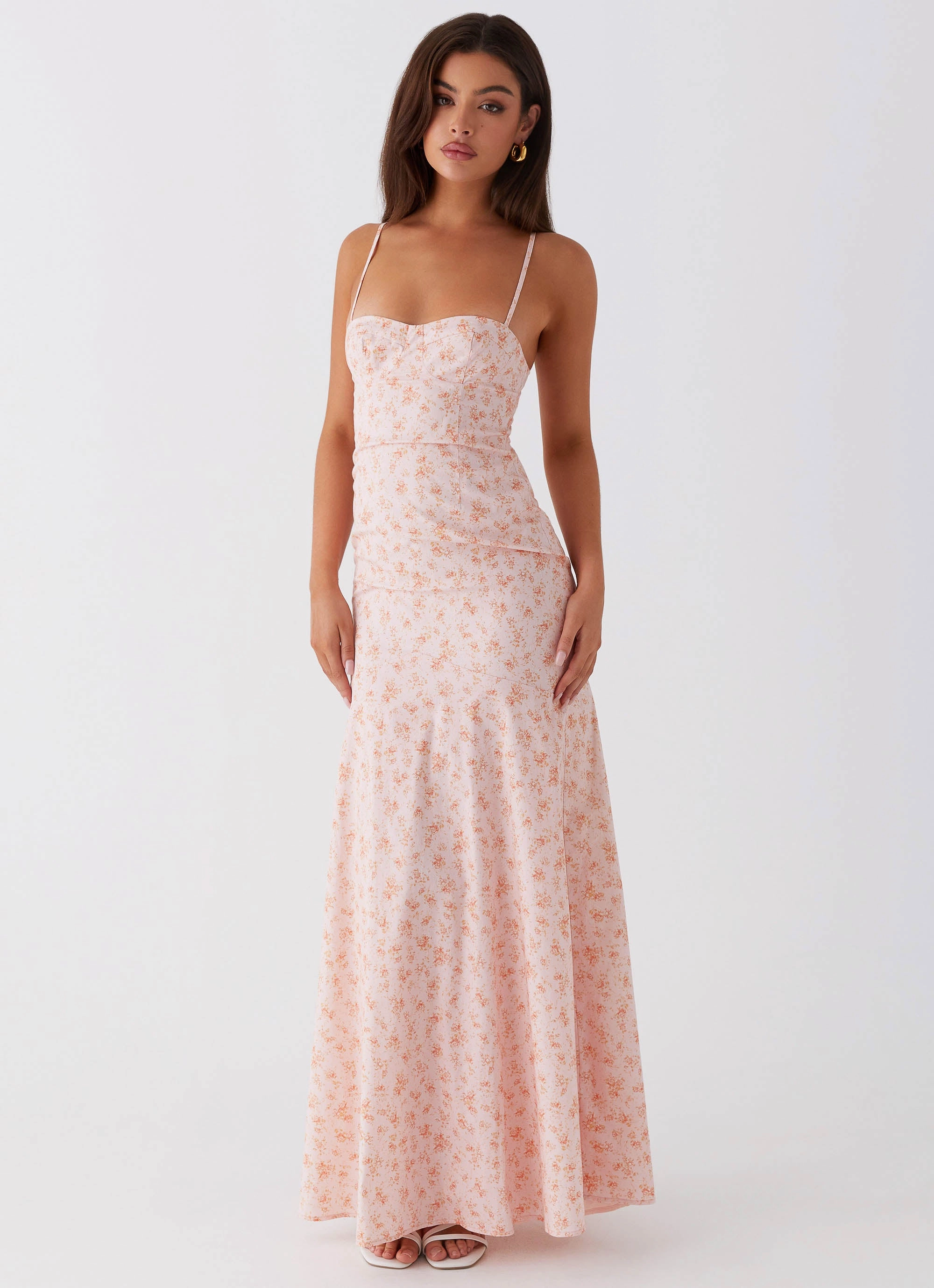 Limited-Edition Britney Maxi Dress - Pink Ditsy Floral