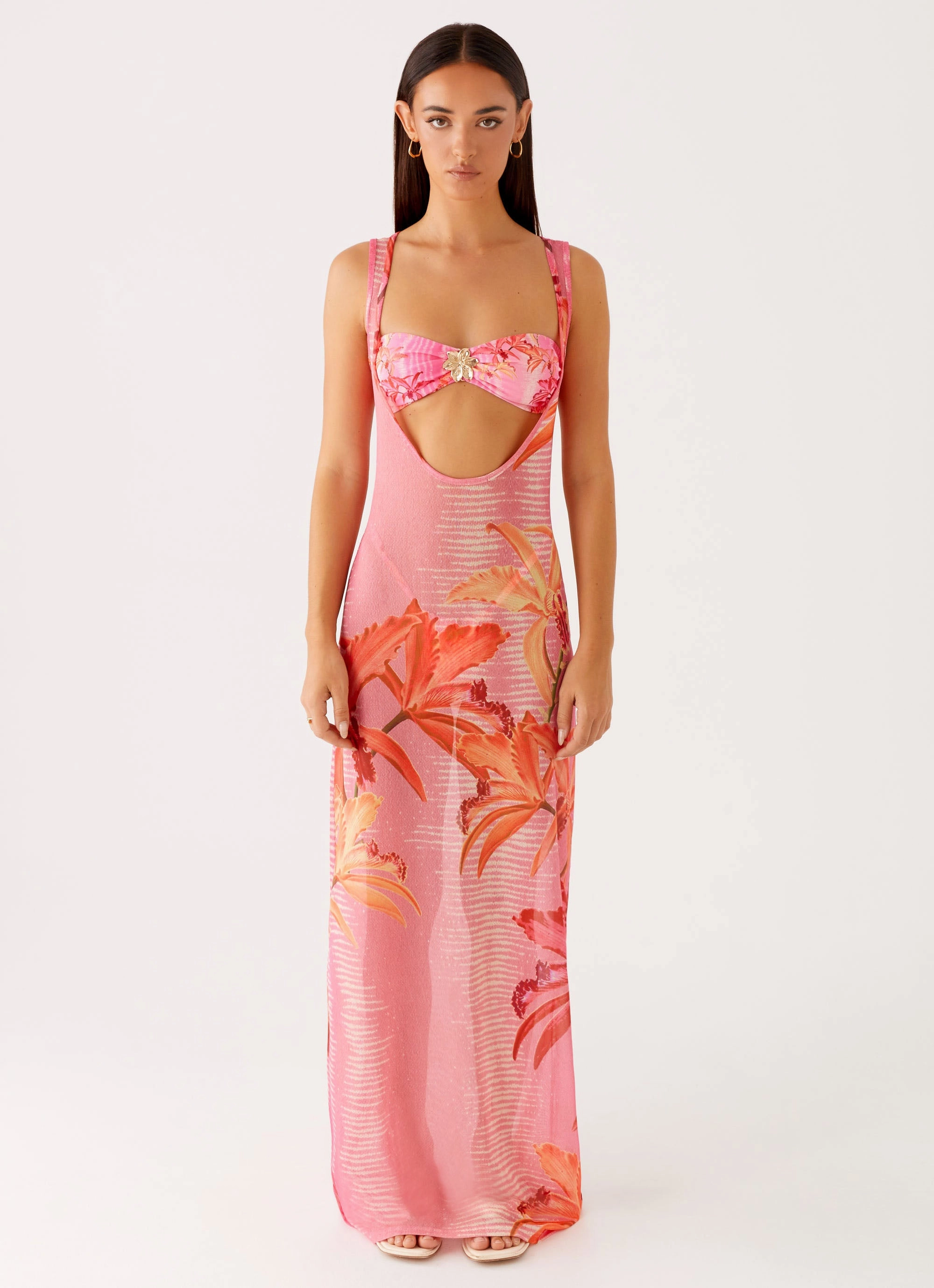Luxe Comfort Sorella Maxi Dress - Tropical Pink Print