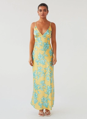 TaglessDesign Sorrento Sun Maxi Dress - Golden Bloom