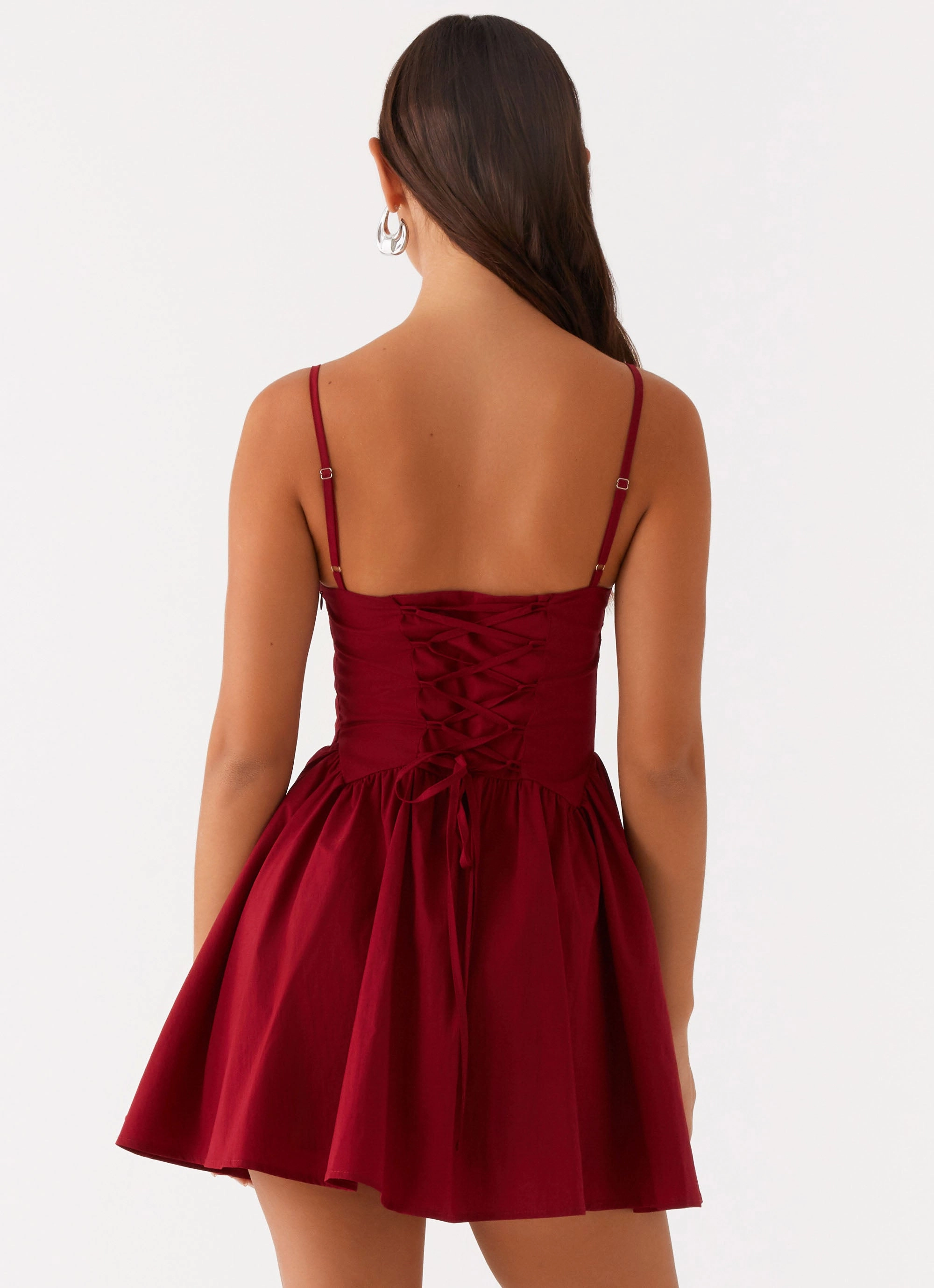 Tesoro Mio Mini Dress - Maroon Versatile Fit