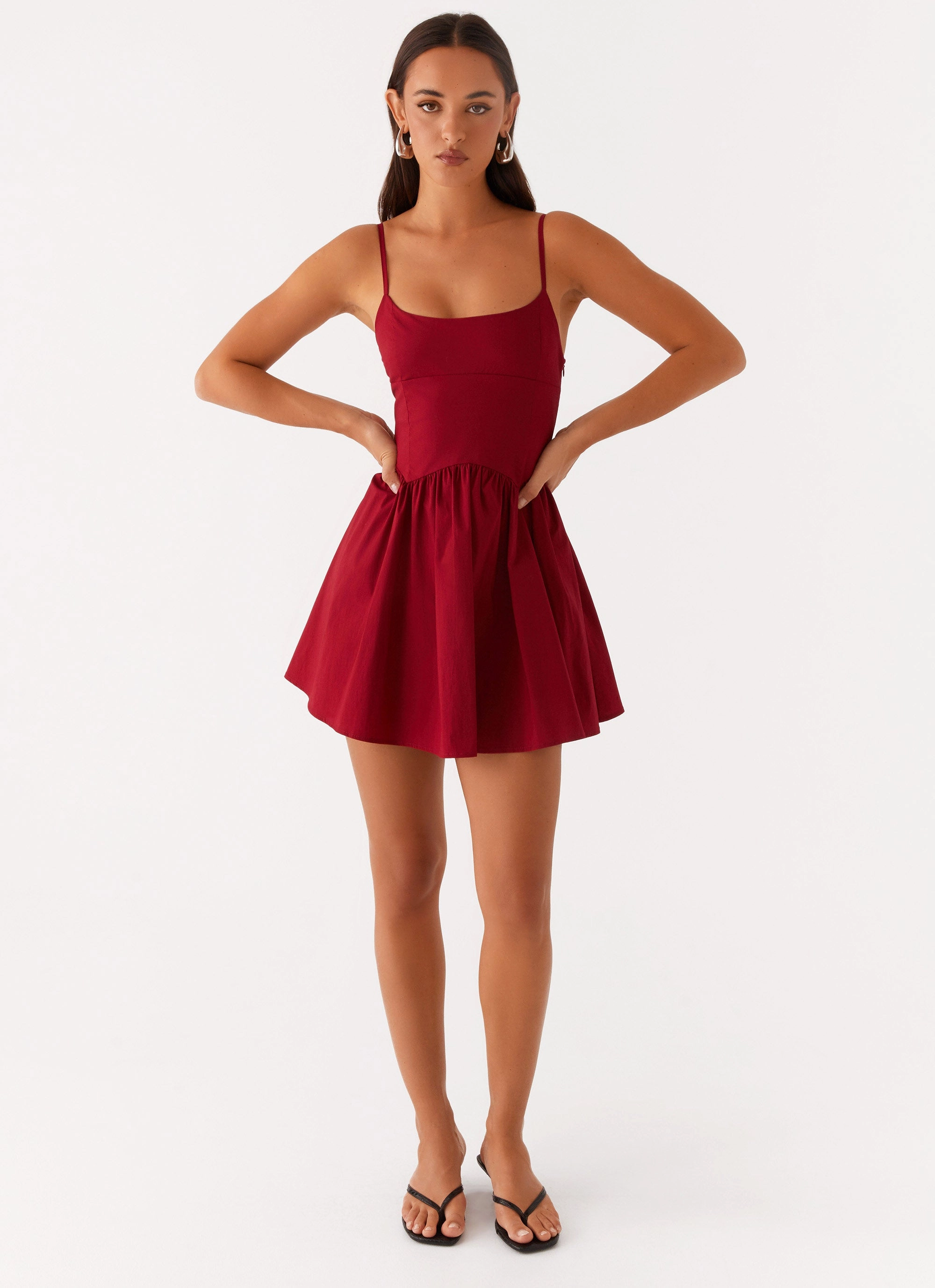 Smart Silhouette Tesoro Mio Mini Dress - Maroon