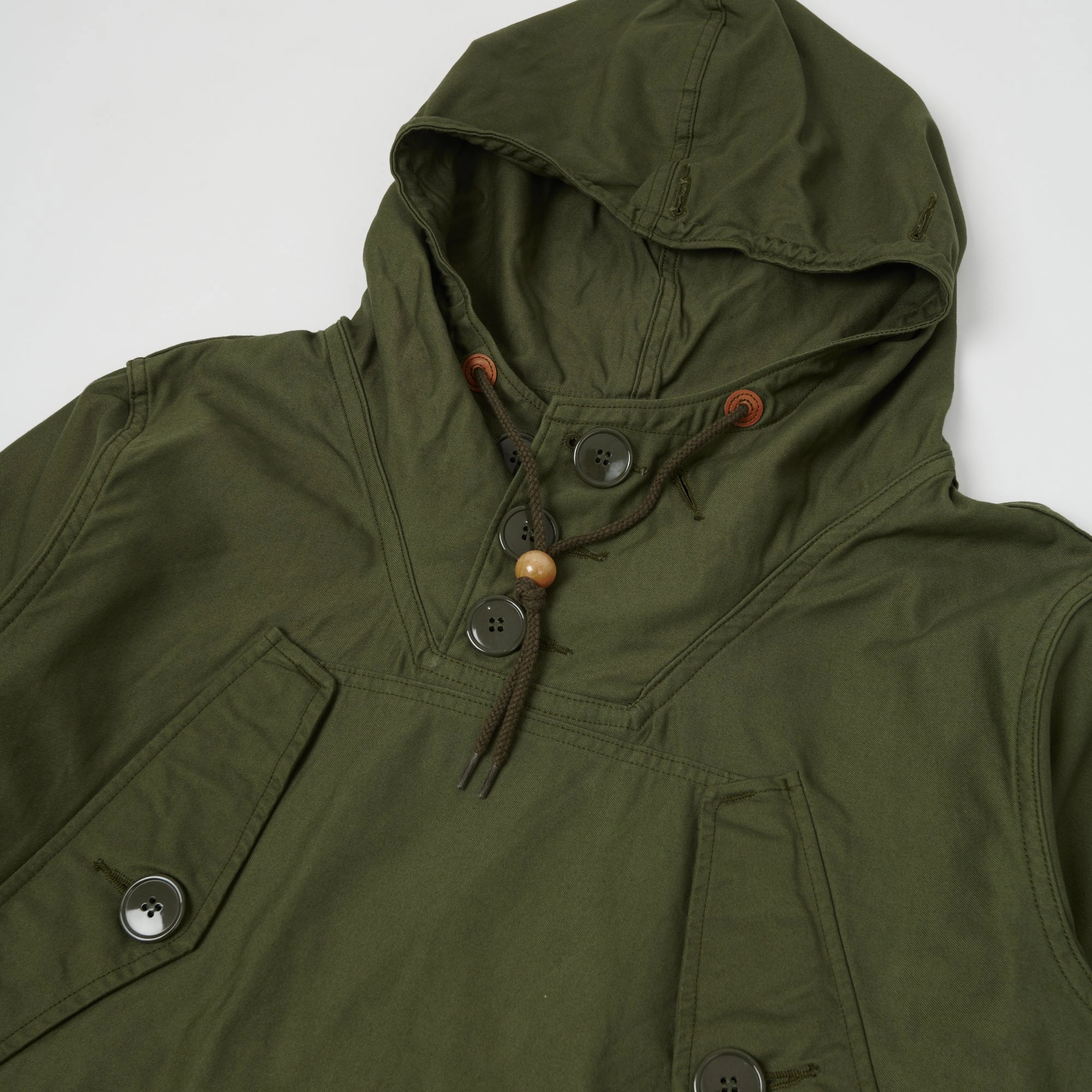 Spellbound Canvas Smock Jacket - Army Green suitable for city tours Slide Strap Waistband
