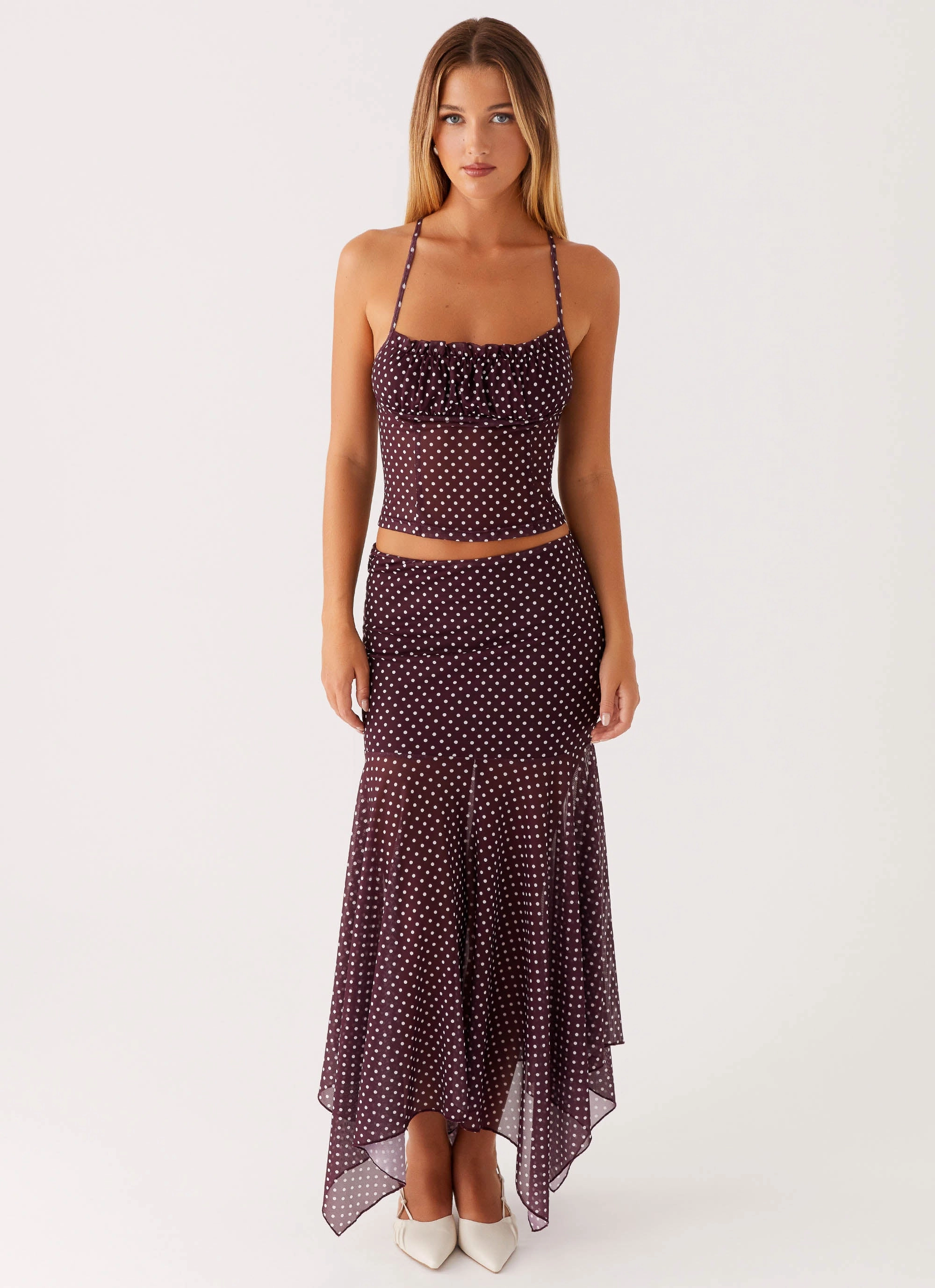 Summer Wardrobe Relax Flex Buffy Maxi Skirt - Burgundy