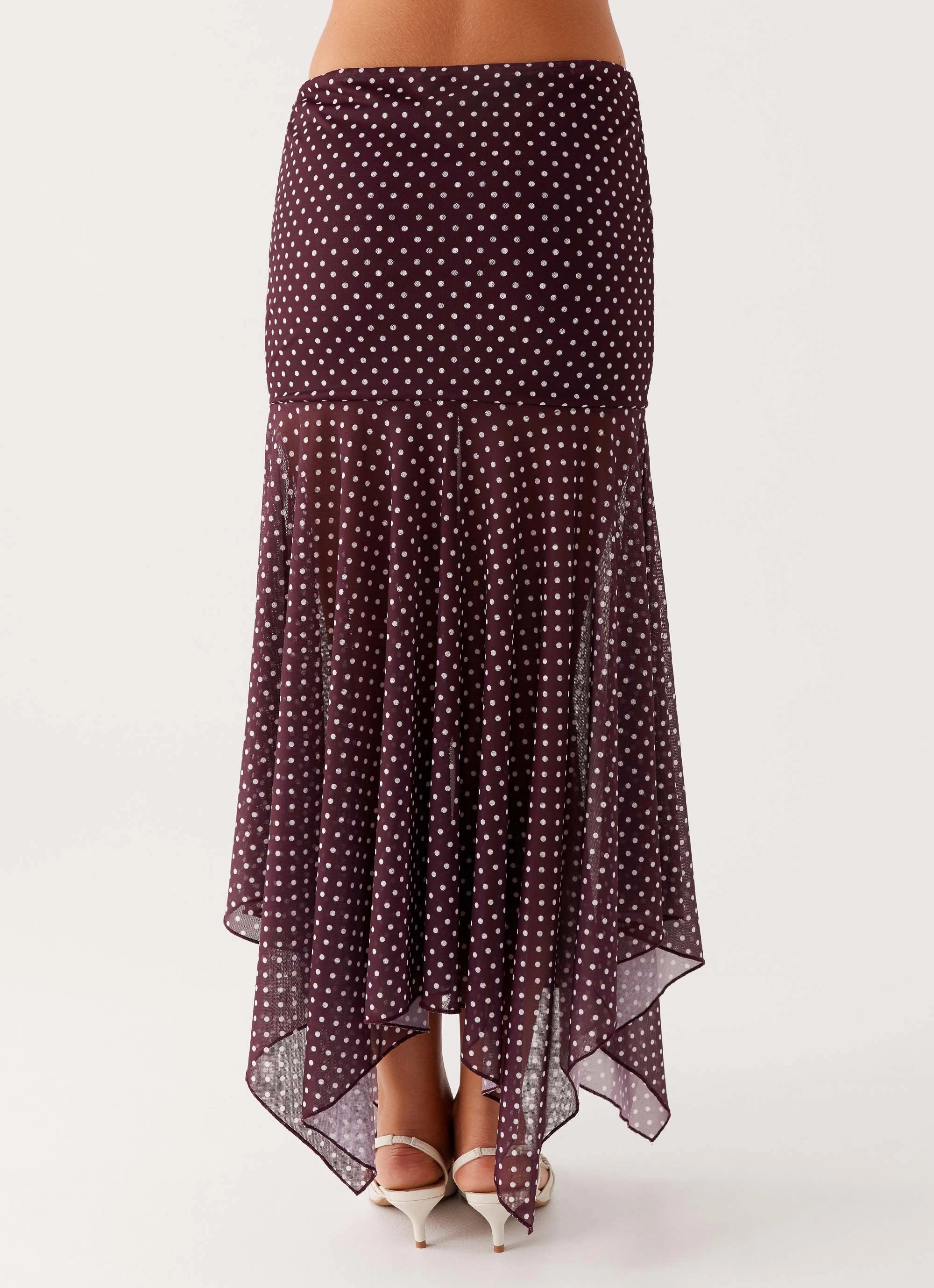Sophisticated Line Buffy Maxi Skirt - Burgundy
