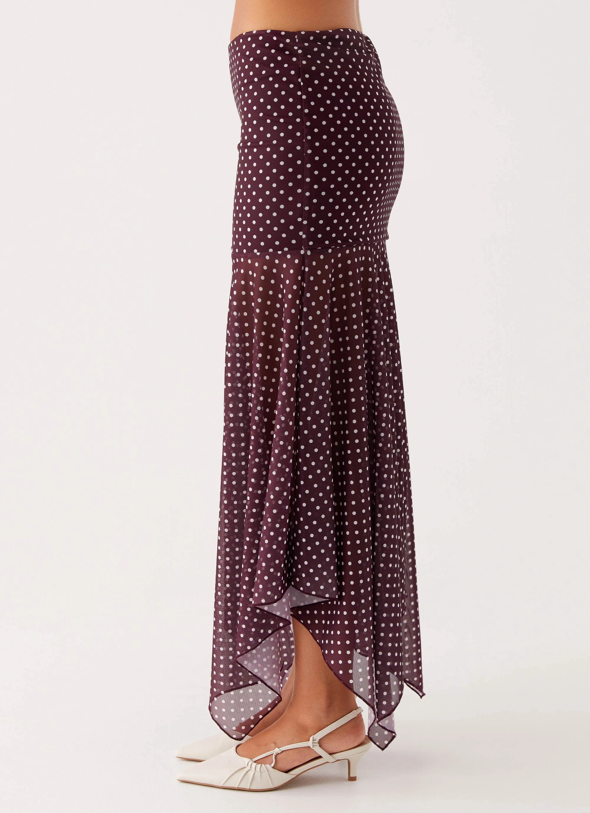 Buffy Maxi Skirt - Burgundy everyday staple Blue Sky