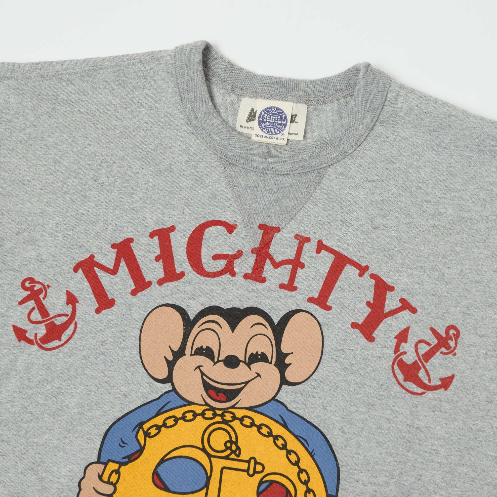 TOYS McCOY 'Anchor Ch.' Mighty Mouse T-Shirt - Heather Grey Outdoor Trend Look