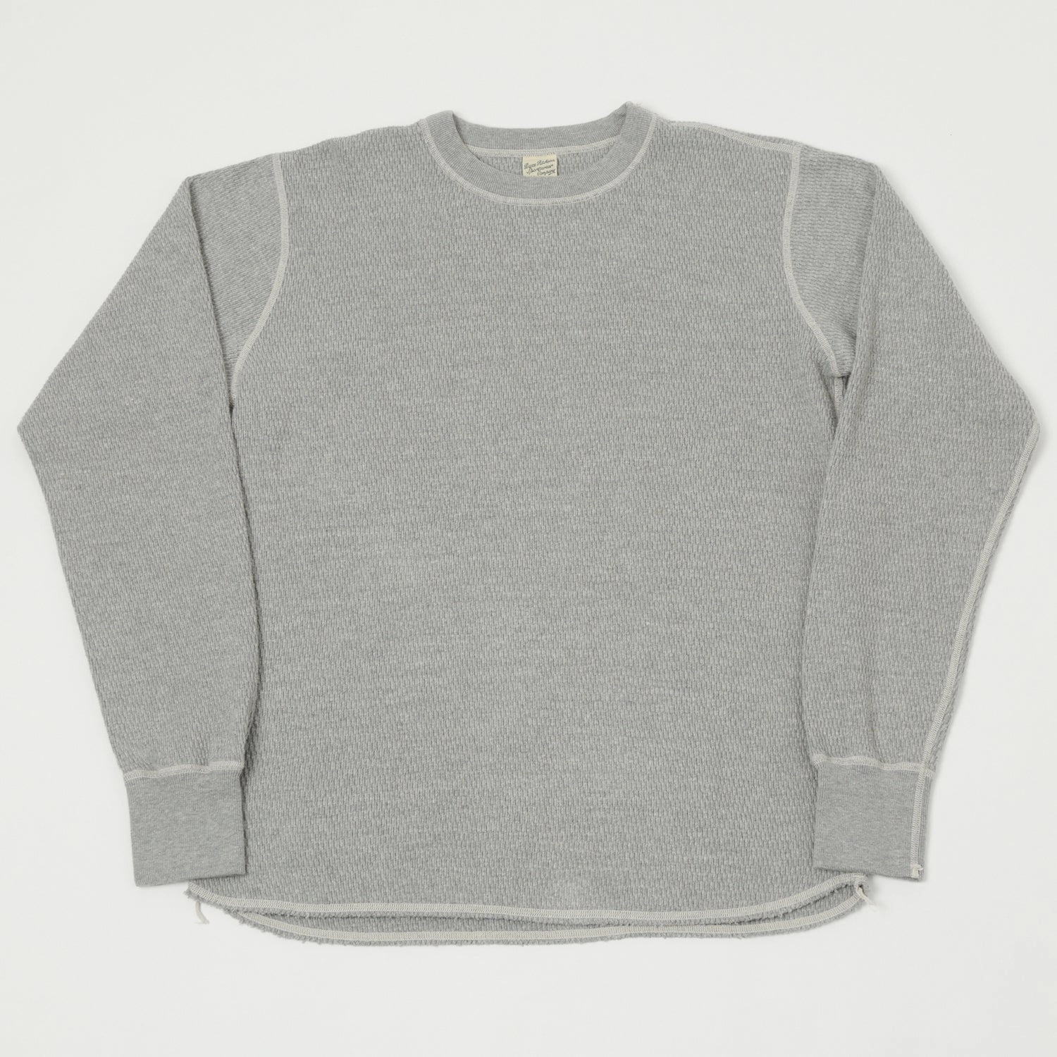 Buzz Rickson's Long Sleeve Thermal T-Shirt - Heather Grey Perfect for Layering