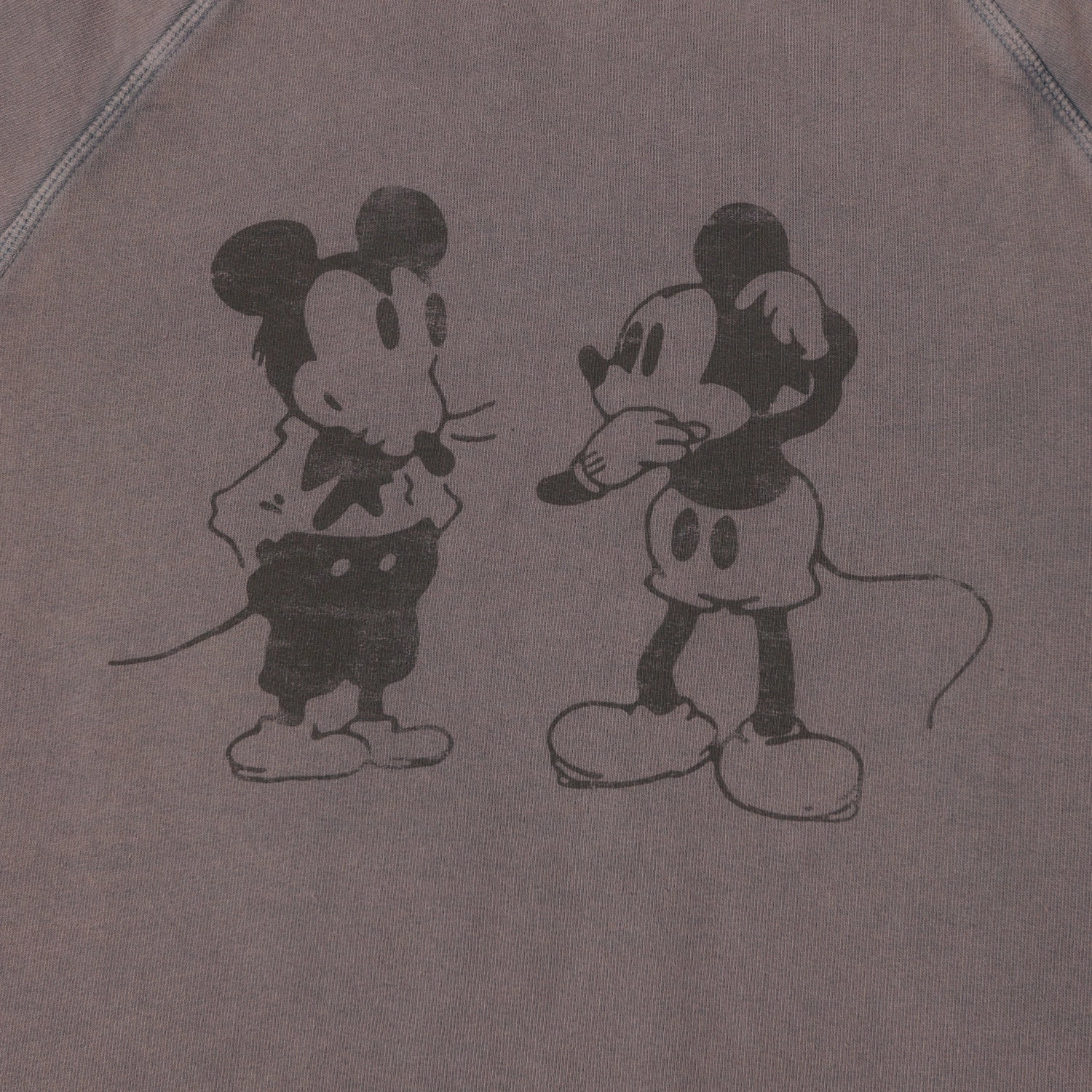 Flea-T 1950s Raglan Sleeve 'Mono Mickey Evolution' Sweatshirt - Navy Casual Outerwear bag accents