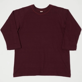 Thermal Regulating Layer Wrinkle Resistant Material Warehouse & Co 4049 3/4 Sleeve Freedom T-Shirt - Bordeaux