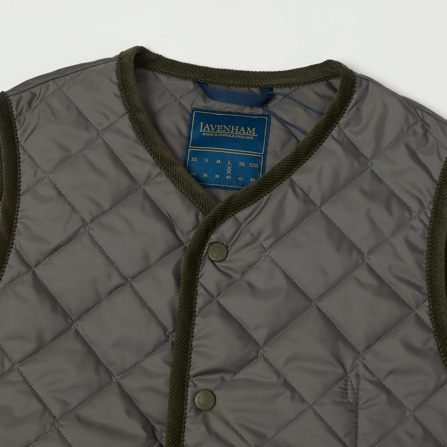 wrinkle free Airflow channels Lavenham Thornham Gilet - Regent Grey