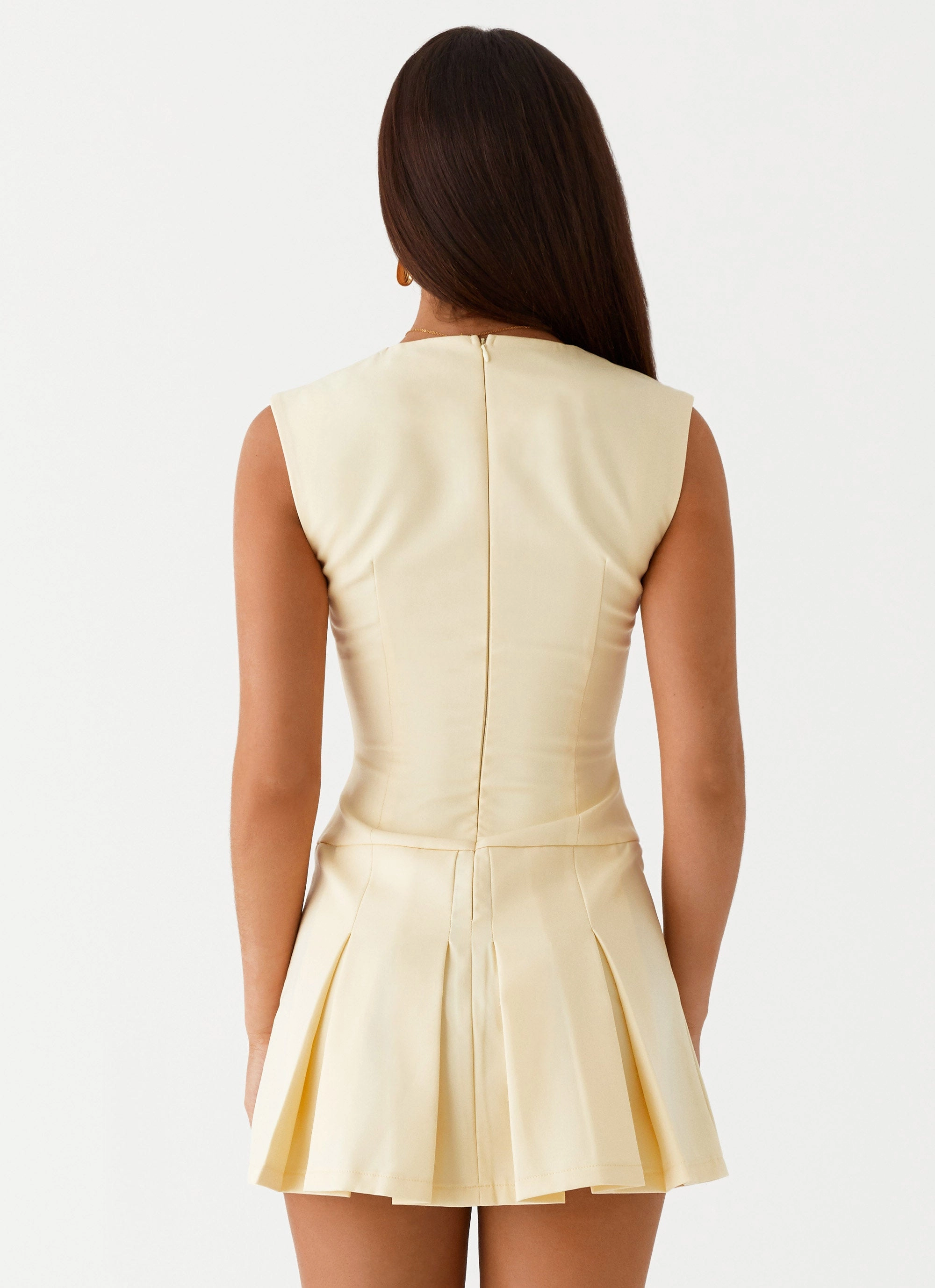 Cassia Mini Dress - Yellow Lightweight-Structure