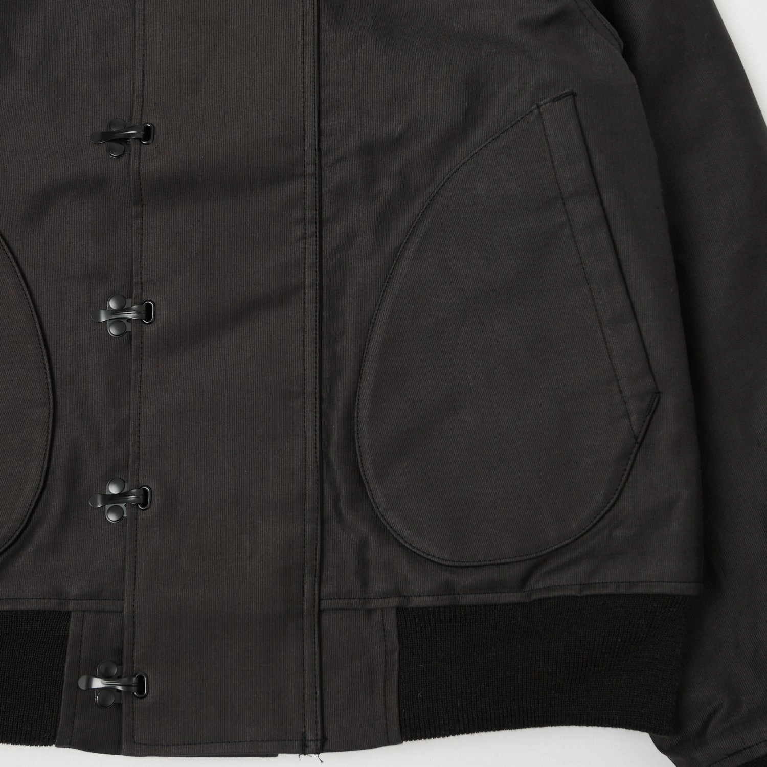 Buzz Rickson's x William Gibson U.S. Navy Hook Deck Jacket - Black Elastic Versatile Shell