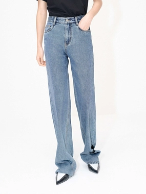 Straight Bowknot Details Jeans Casual Energy