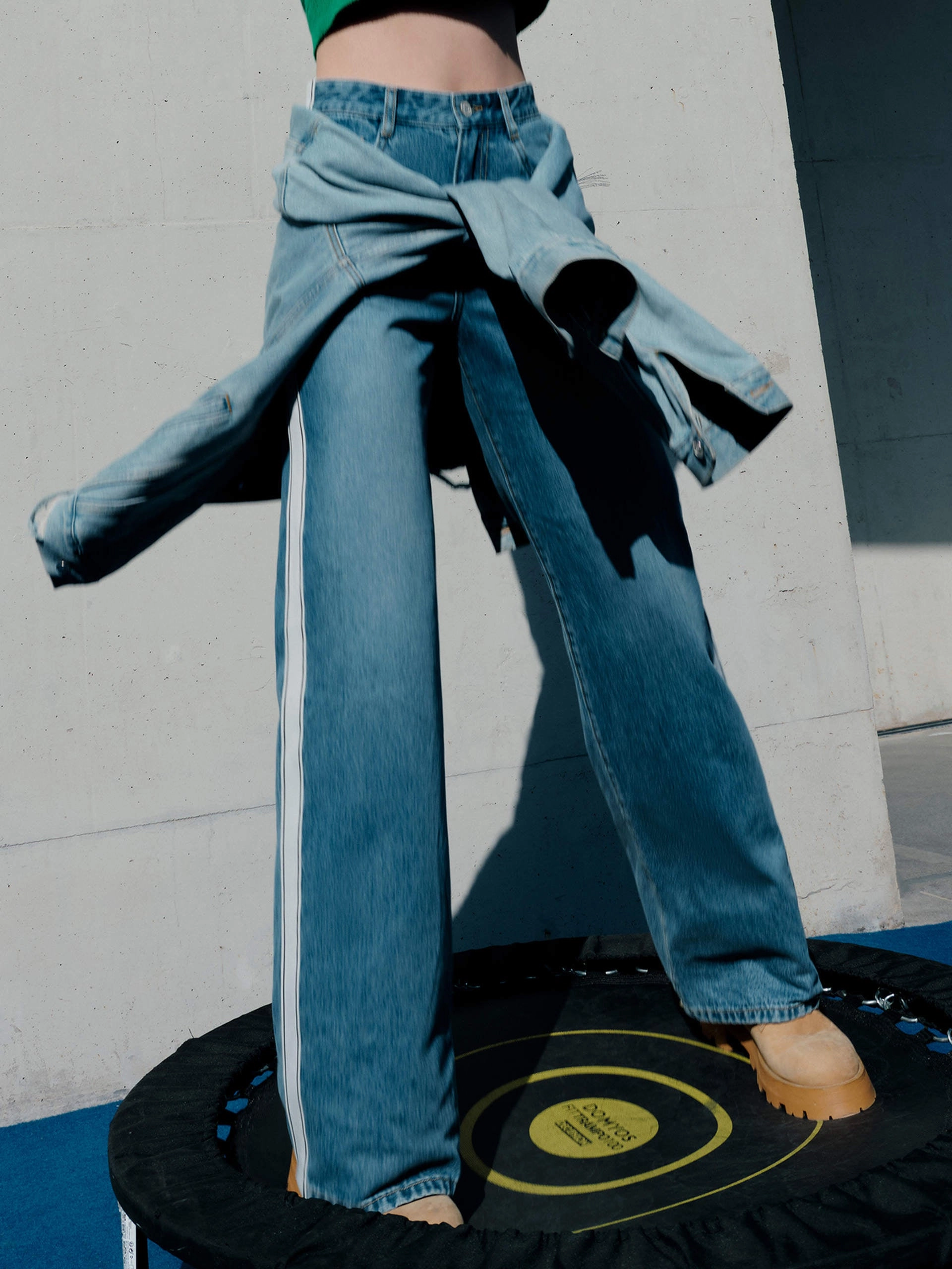 Timeless Design Straight Fit Panel Jeans