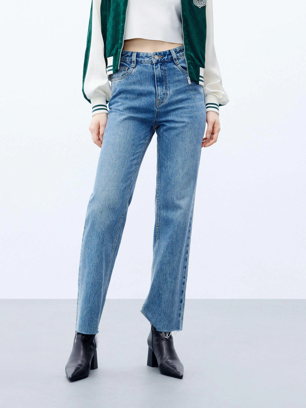 Straight Leg Ankle Jeans Quick Match