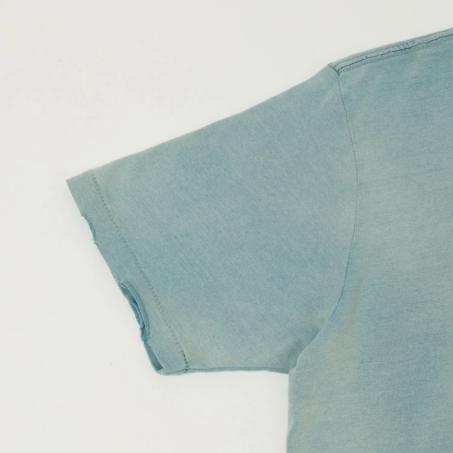 RRL Distressed Jersey Graphic T-Shirt - Washed Indigo Fashion Top