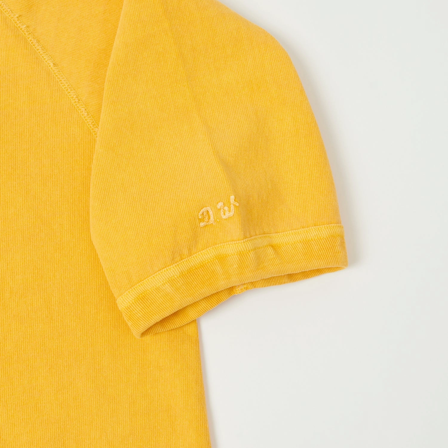 Stretch Comfort Dubbleworks Heavy Fabric Raglan Sleeve Pigment Dye Tee - Gold