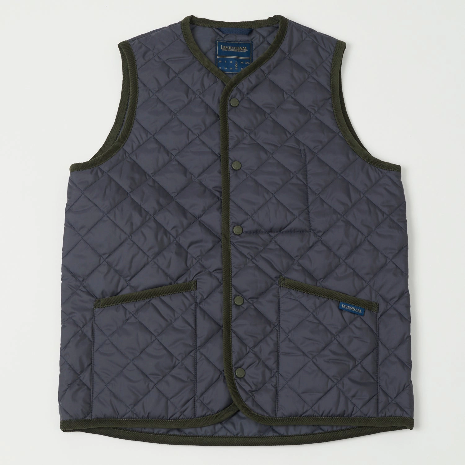 Lavenham Thornham Quilted Gilet - Suffolk Navy/Suffolk Navy wide - track