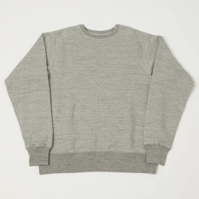 Buzz Rickson's Raglan Sleeve Freedom Sweatshirt - Heather Grey clip accents User Experience