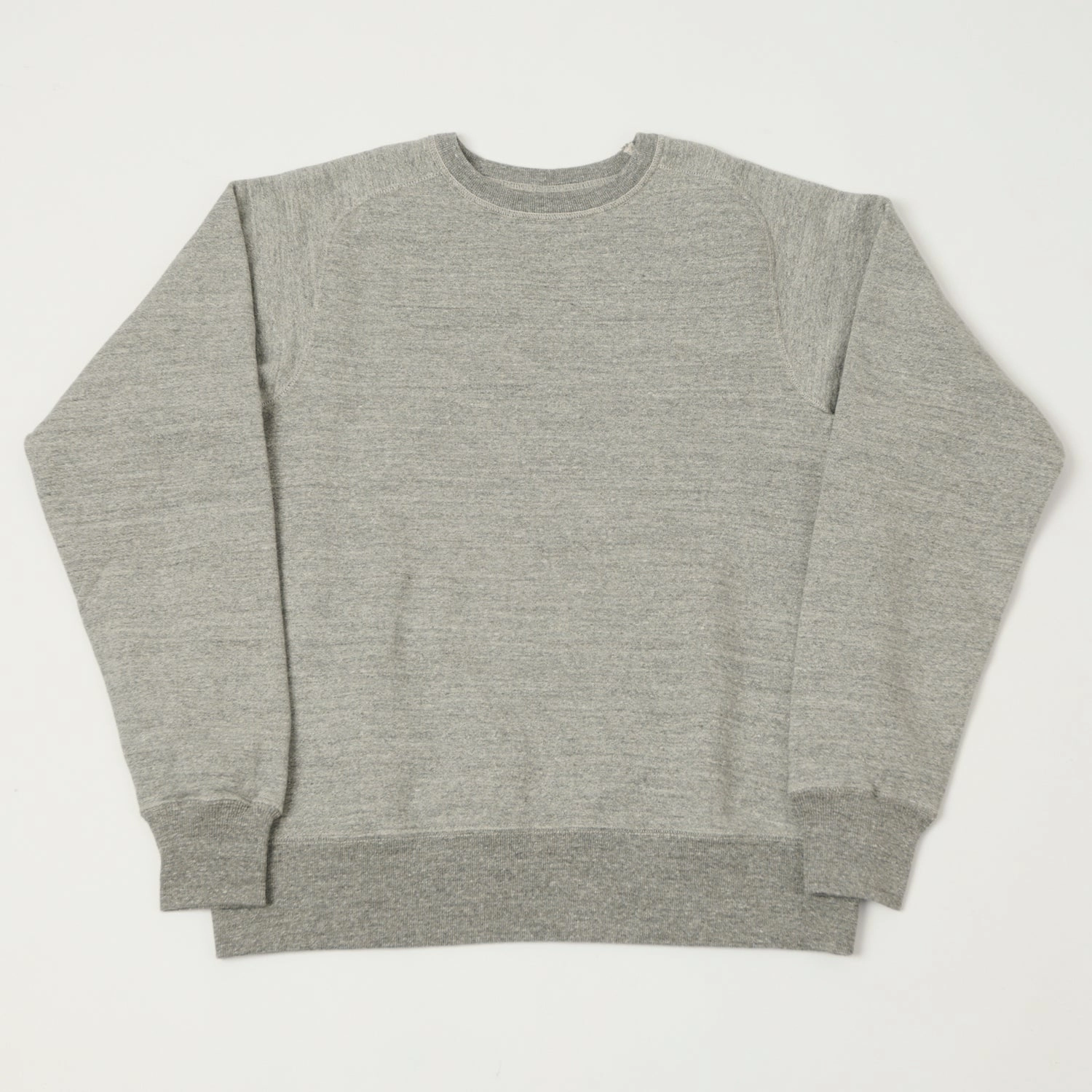 Buzz Rickson's Raglan Sleeve Freedom Sweatshirt - Heather Grey clip accents User Experience