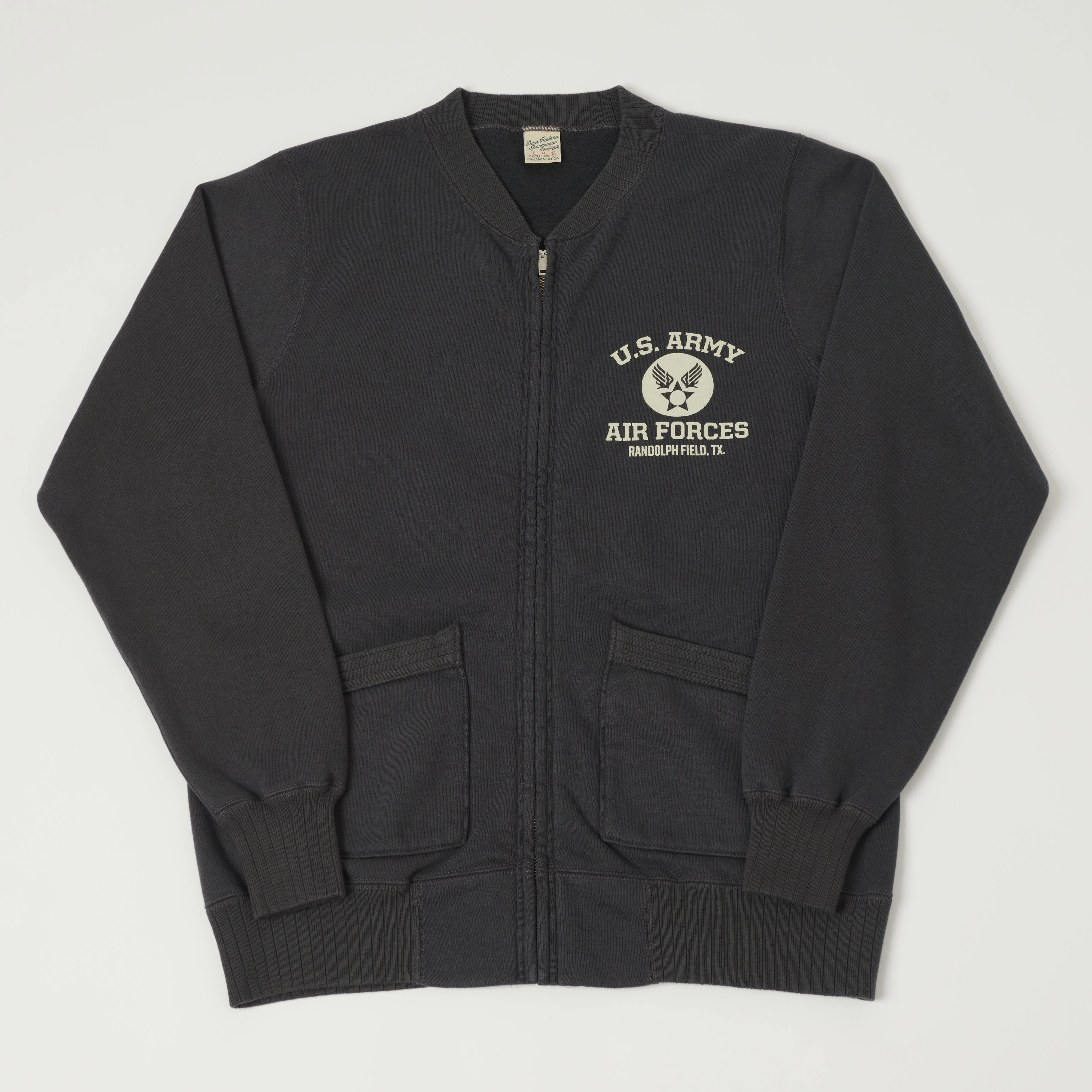 Mid range Versatile Jacket Buzz Rickson's U.S. Army Air Forces Zip Sweatshirt - Black