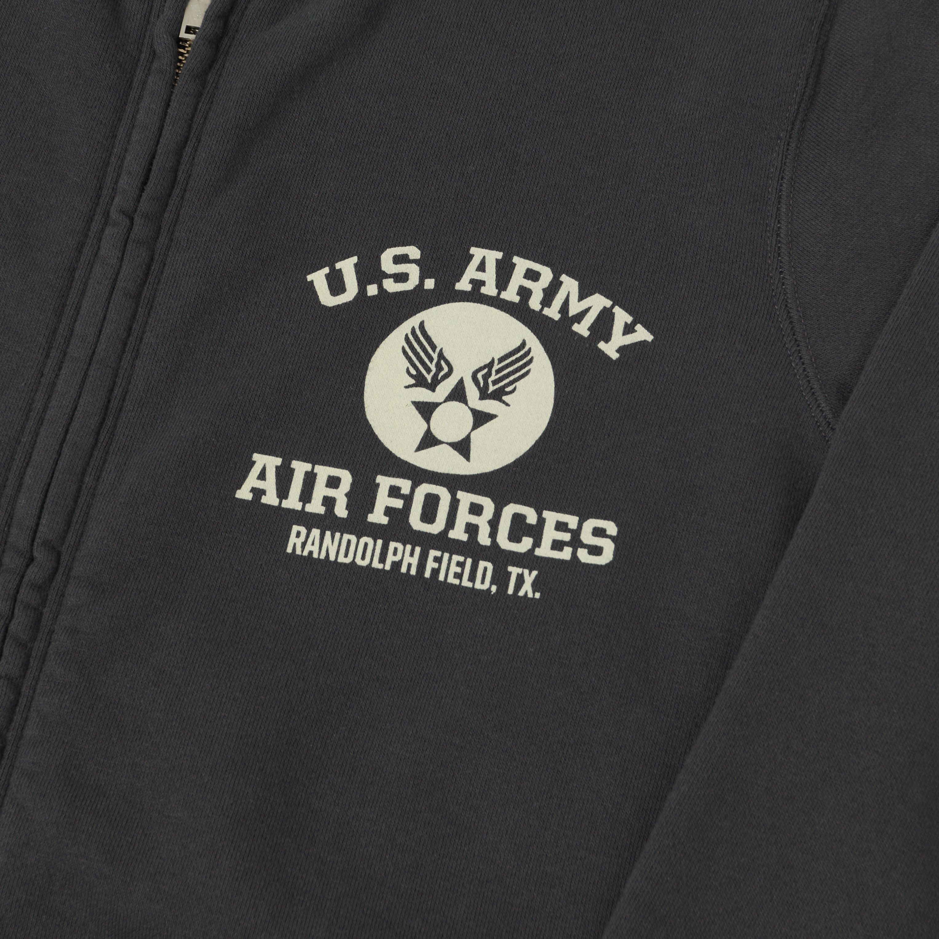 Stylish Layer Buzz Rickson's U.S. Army Air Forces Zip Sweatshirt - Black