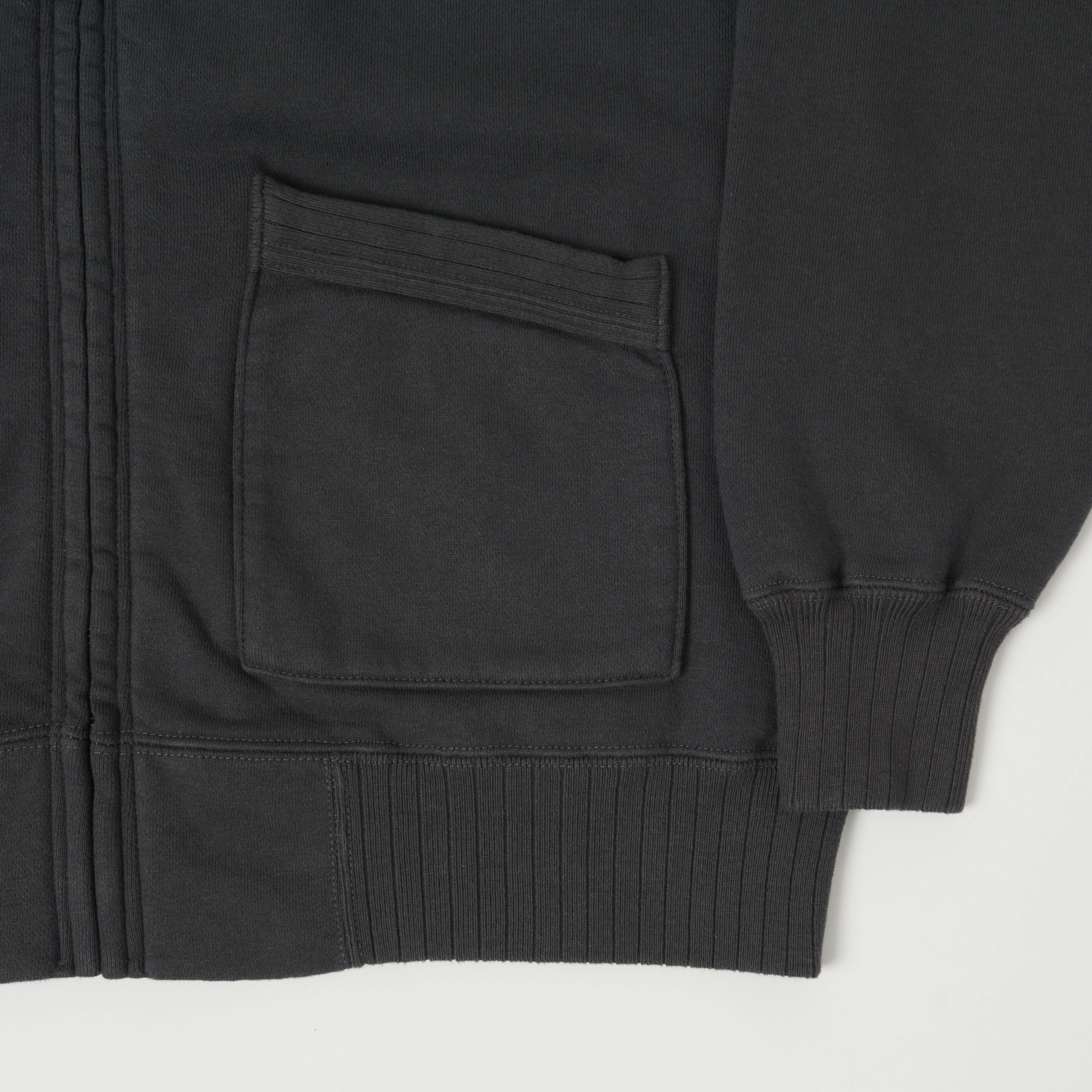 Buzz Rickson's U.S. Army Air Forces Zip Sweatshirt - Black shiny accents Contrast Trim