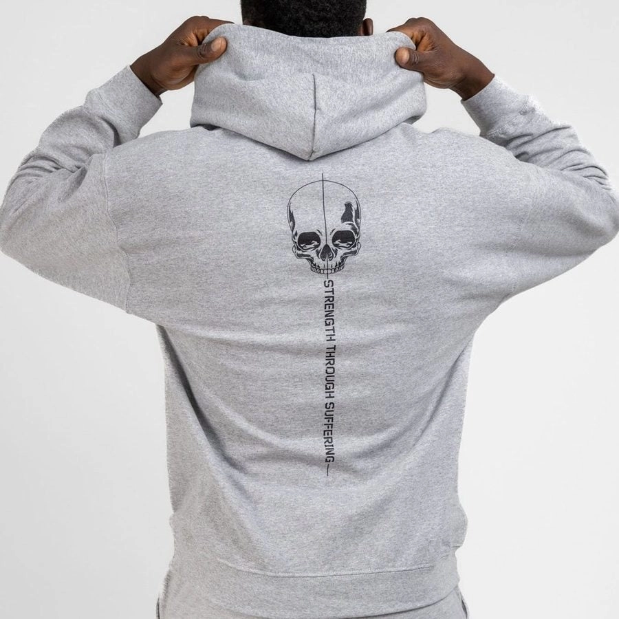 Strength Through Suffering Hoodie - Sport Gray Breathable fabric