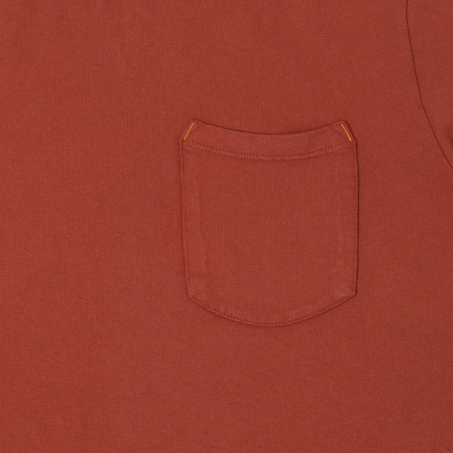 Freenote Cloth Heavyweight 13oz Pocket T-Shirt - Rust elastic waistband Soft Touch Texture