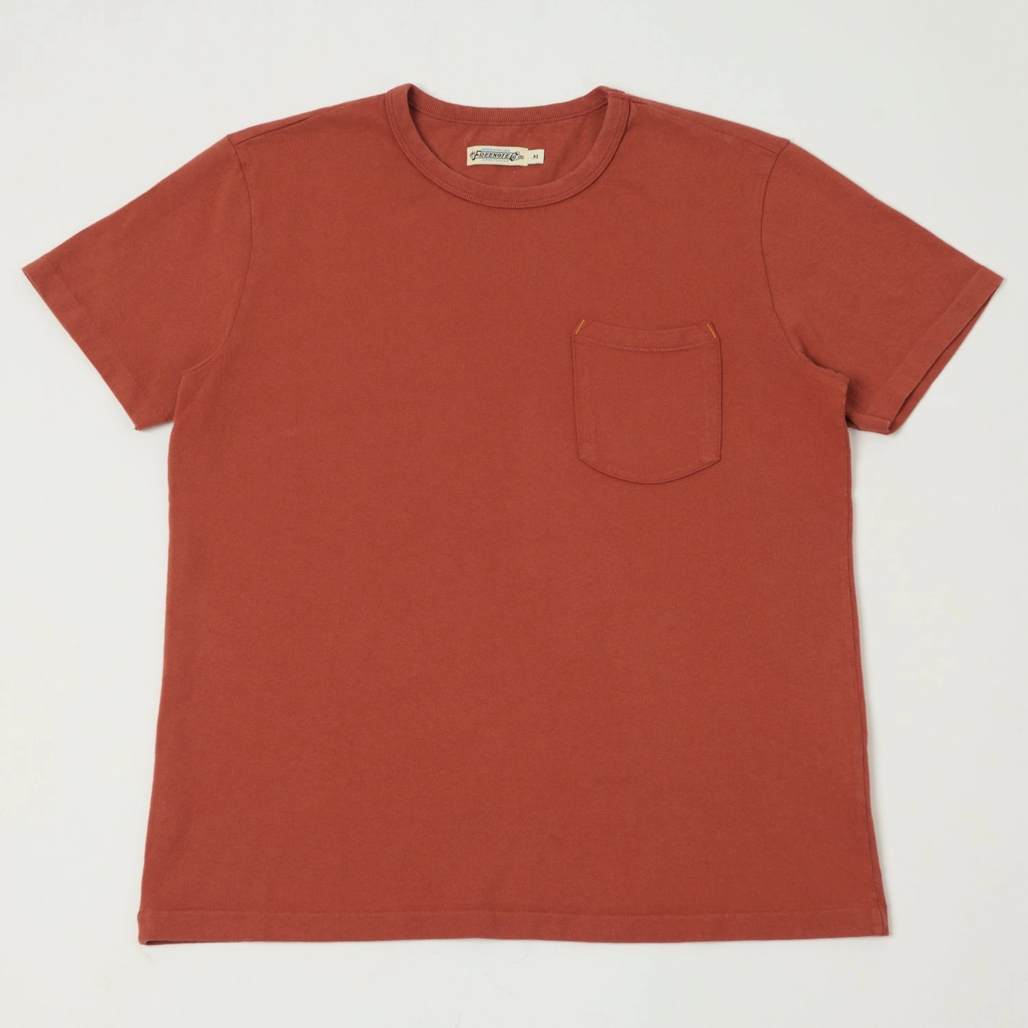 Freenote Cloth Heavyweight 13oz Pocket T-Shirt - Rust Comfort and Breathable