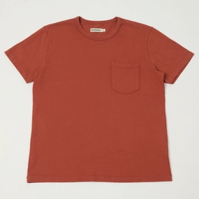 Freenote Cloth Heavyweight 13oz Pocket T-Shirt - Rust Comfort and Breathable