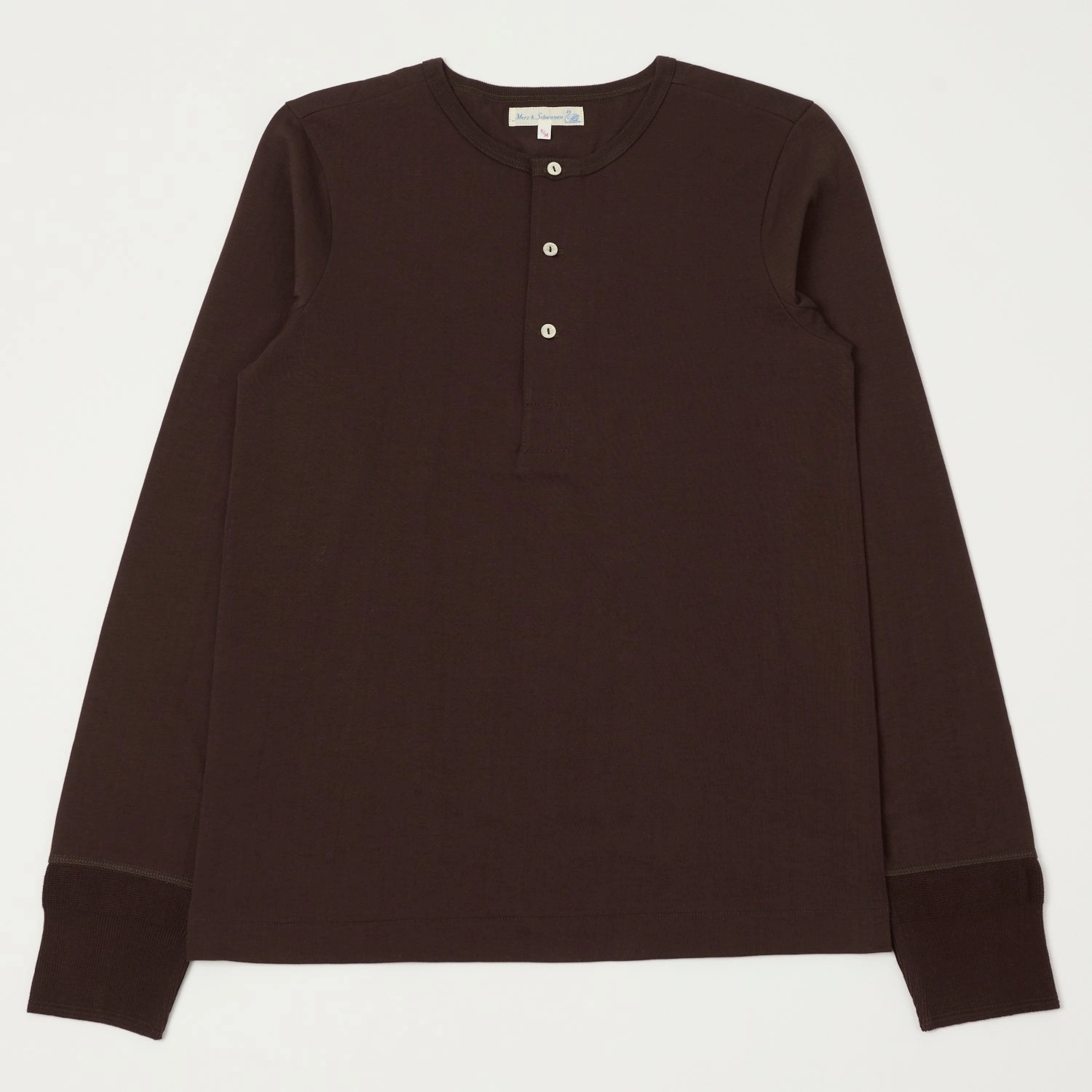 Versatile Wearable Affordable Fashion Merz b. Schwanen 206 Long Sleeve Henley - Coffee