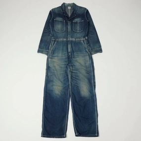 Non Restrictive Cut Smooth Feel Lee Archives 1950's 'Union Alls' Overalls - Light Wash