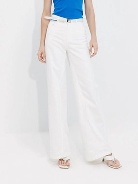 Deconstructed Jeans in Cotton Contemporary Vibe