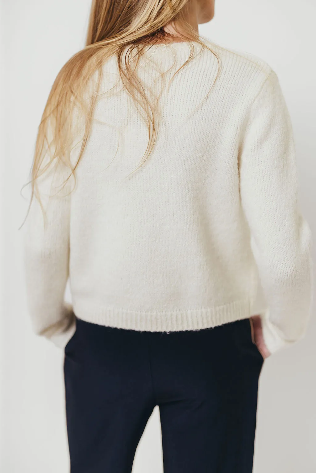 Street Style Elizabeth Cardigan Top in Ivory
