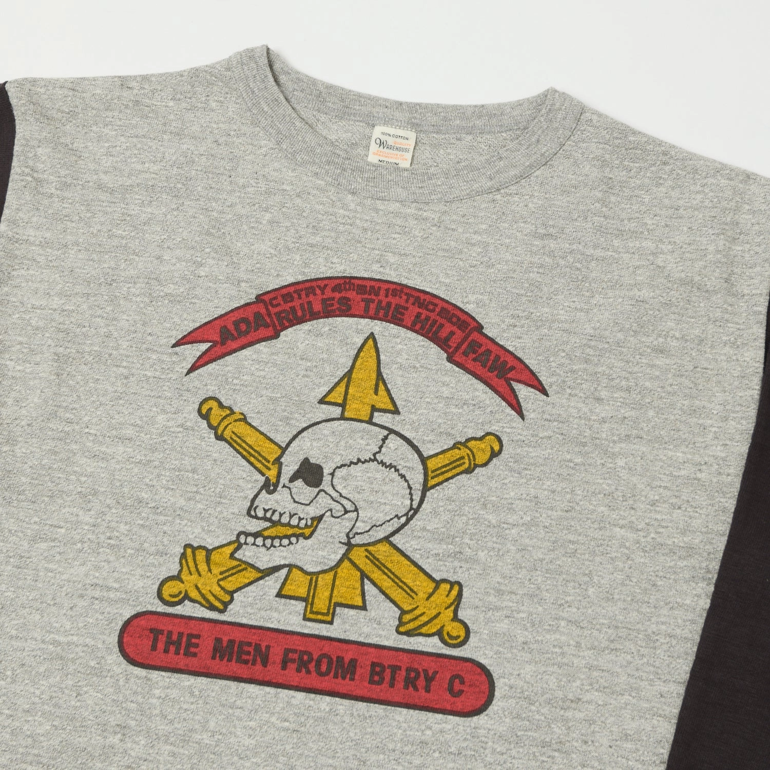 Fashionable Fit Warehouse & Co 4800 'Men From BTRY C' Baseball T-Shirt - Heather Grey/Sumikuro