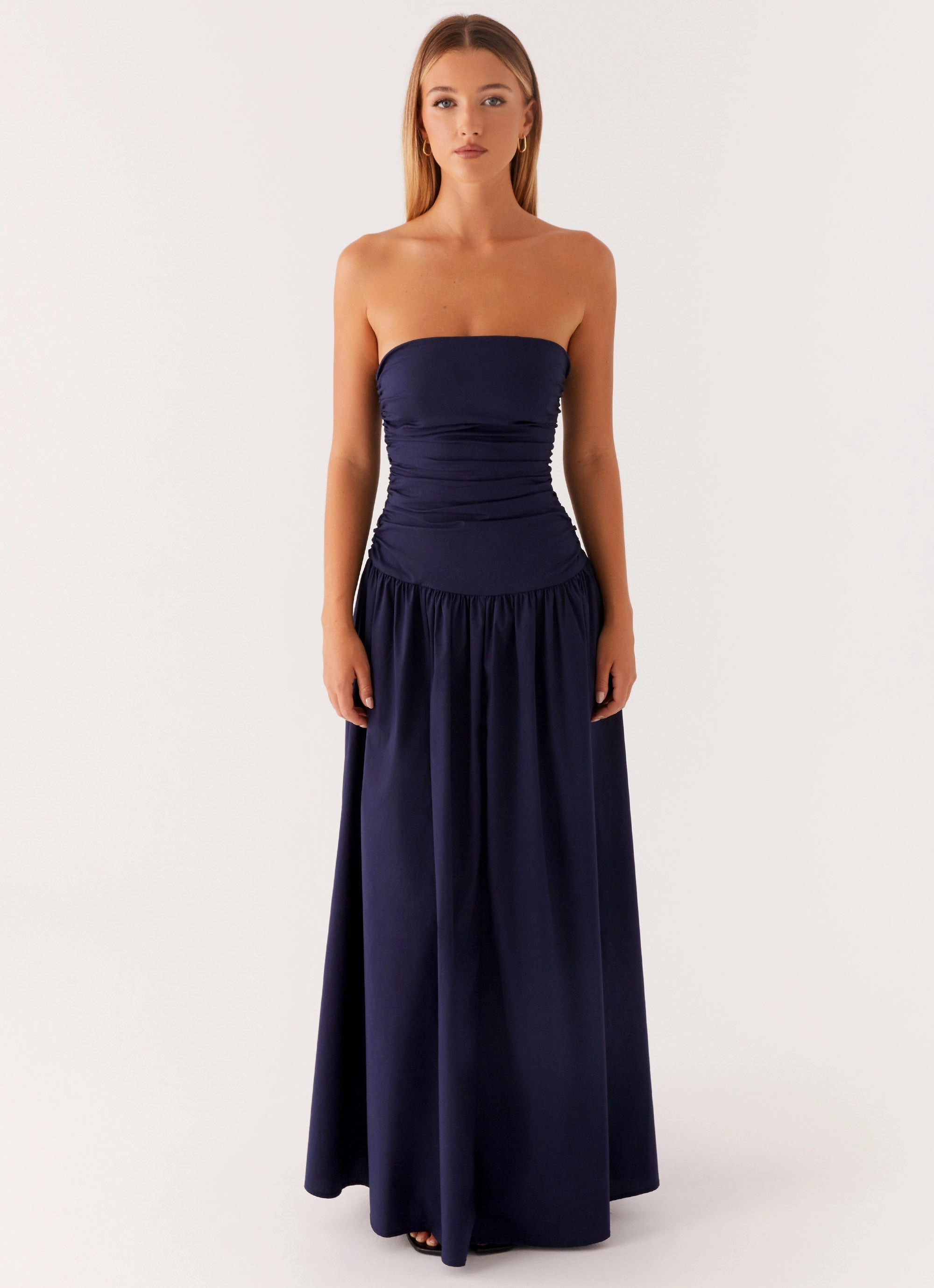Carmel Maxi Dress - Navy garden party Soft Motion