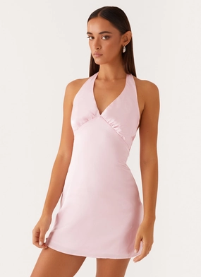 Soft-touch daywear Cruise-Wear Heavy Hearted Mini Dress - Pink