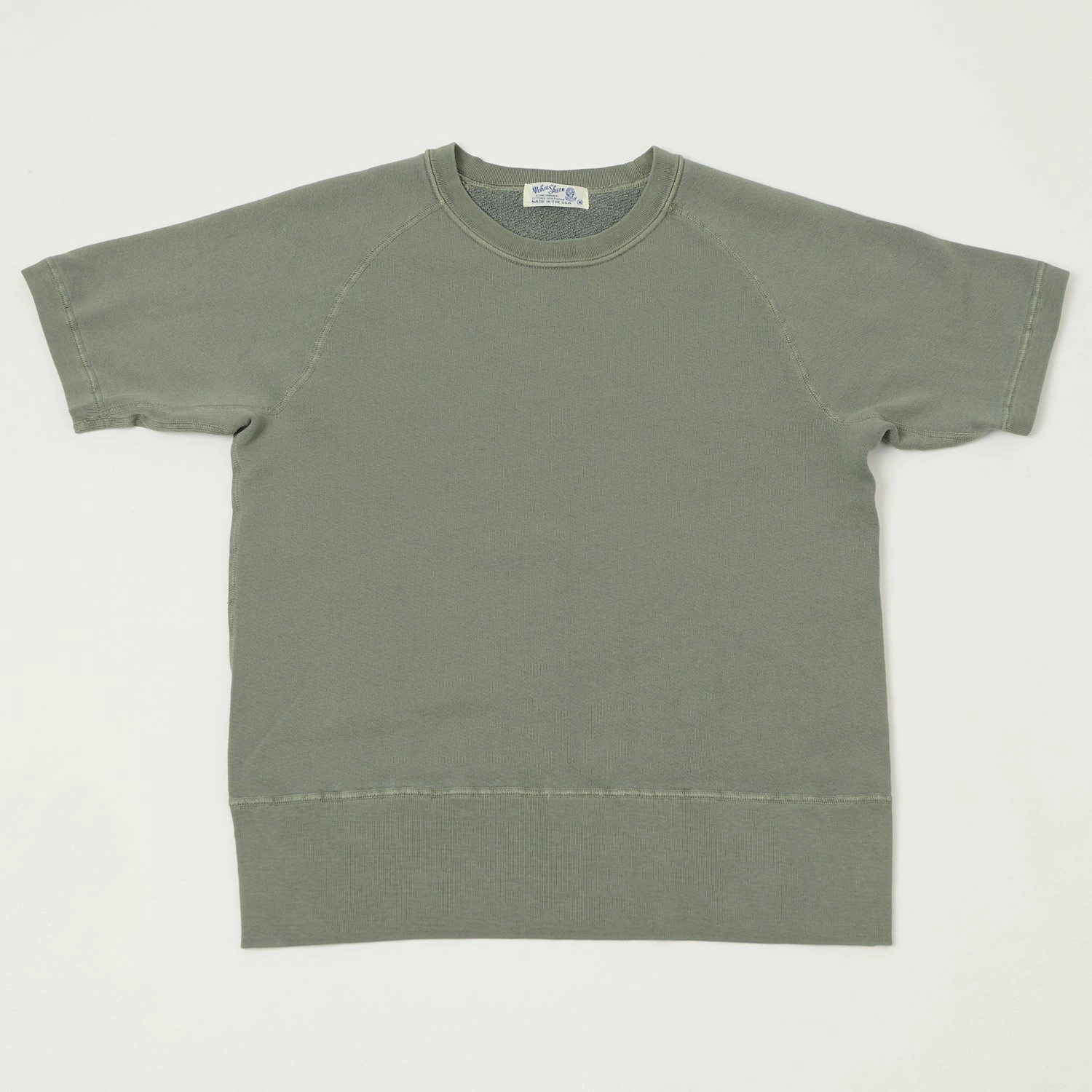 Velva Sheen Short Freedom Sleeve Sweat - Olive/Grey product weekday wearability Essential Bold