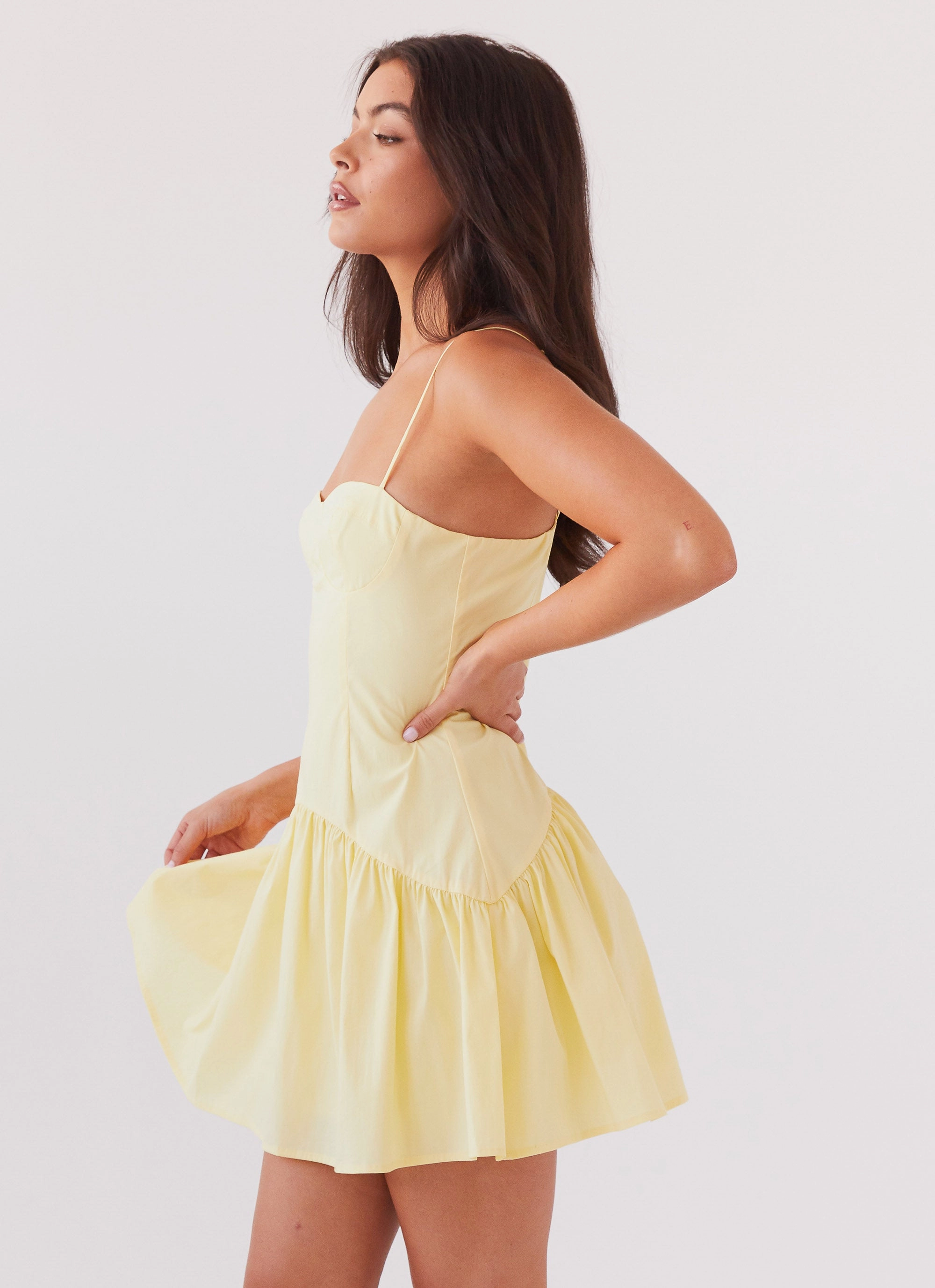 Chic Comfort Wear Must-have Endless Summer Mini Dress - Canary