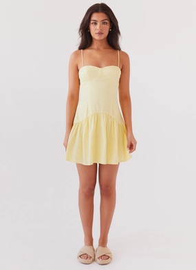 Golden Scene Endless Summer Mini Dress - Canary