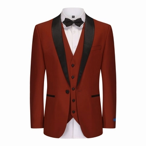 Sleek Cut Men's 3-Piece Shawl Lapel Slim Fit Tuxedo Set
