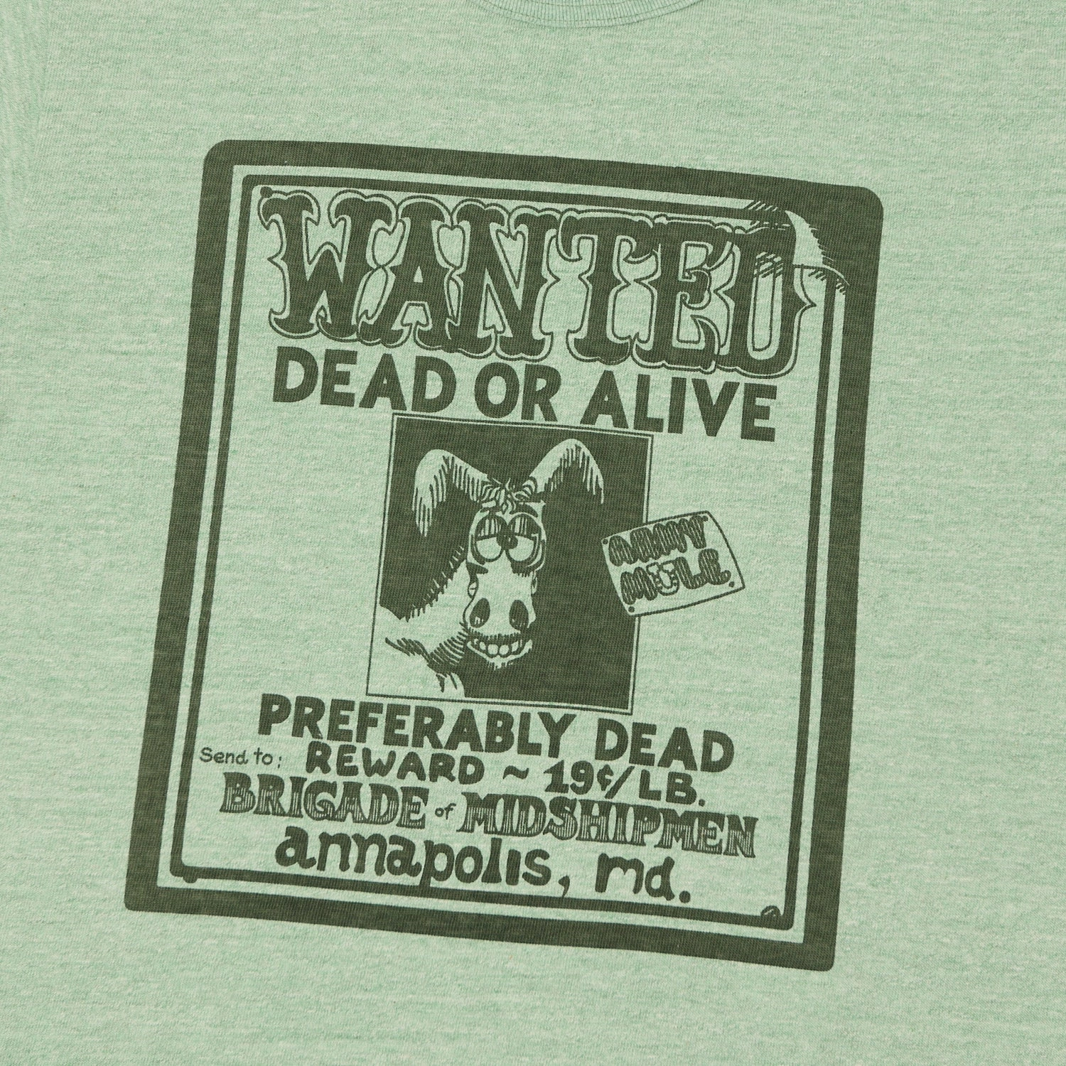 Classic Layer Everyday Wear Warehouse & Co 4096 'Wanted' T-Shirt - Heather Green