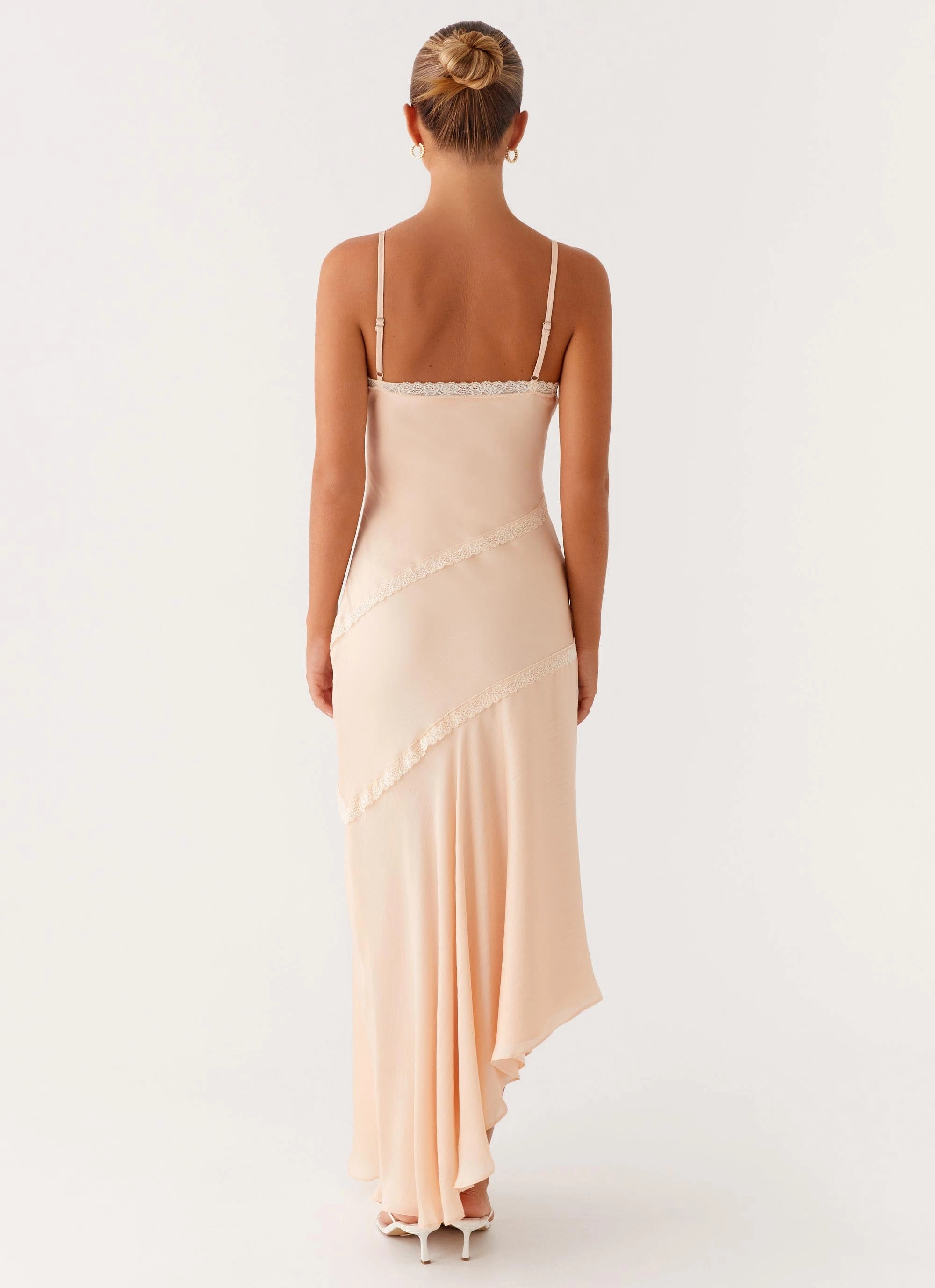 Calm Style Semi Sheer Solana Maxi Dress - Peach