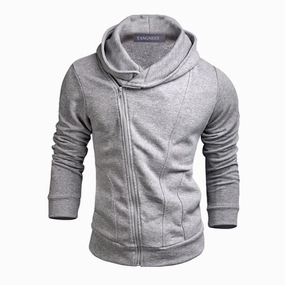 West Louis? Solid Fleece Zipper Sweatshirt Breathable fabric