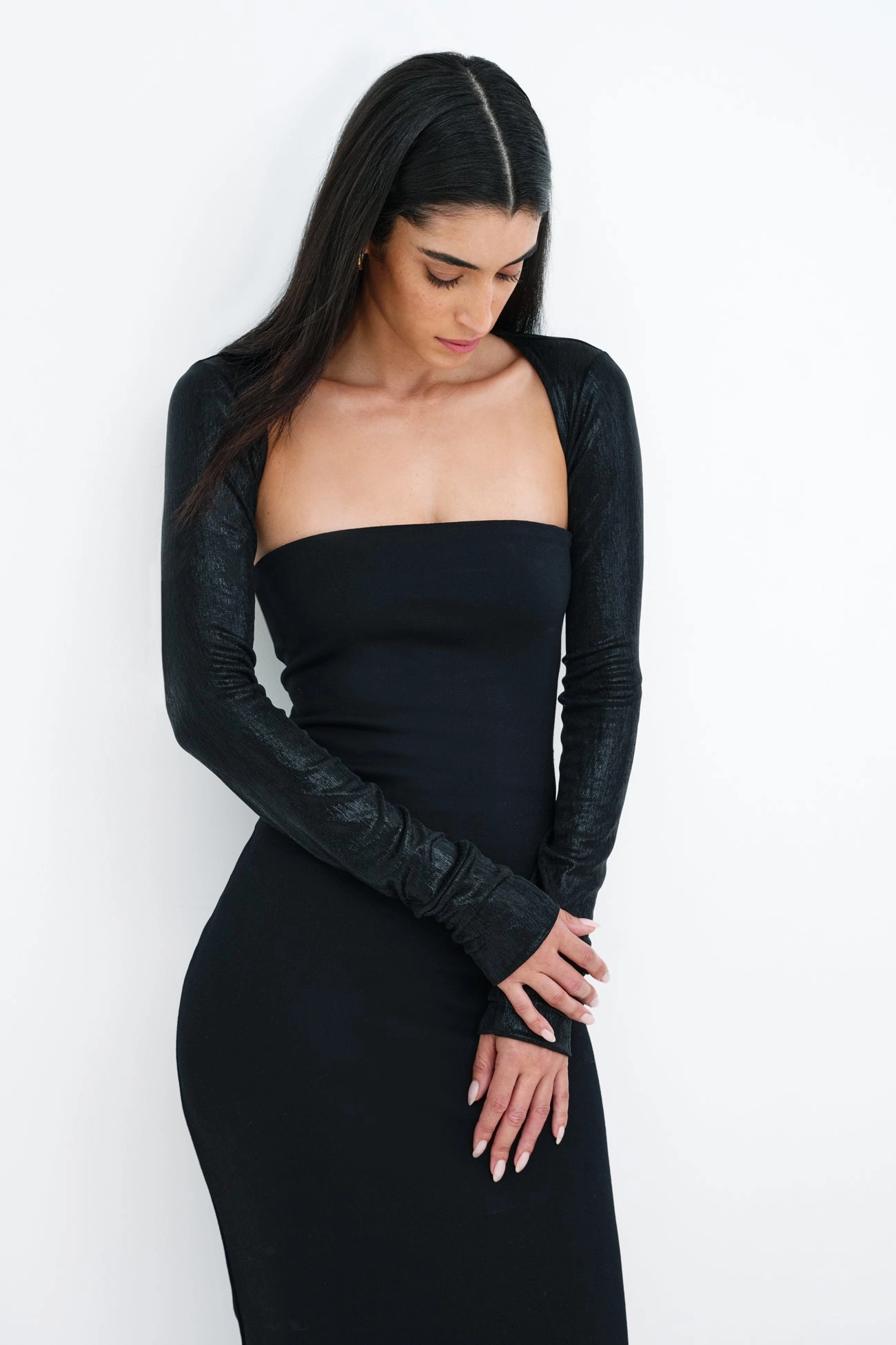 Sleek Texture Leon Metallic Bolero