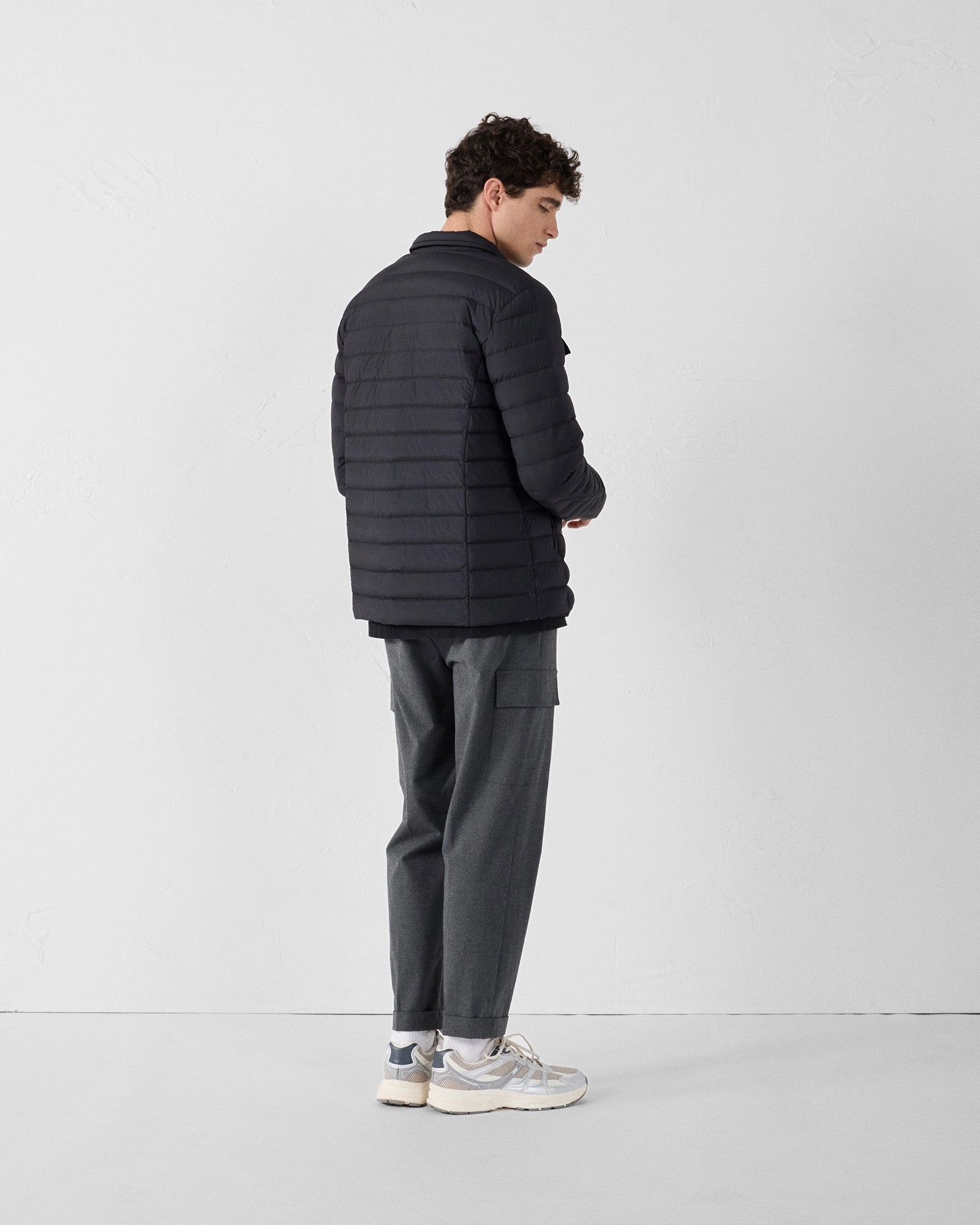 Multi Pocket Design Windbreaker Style Surchemise Noir Cliff