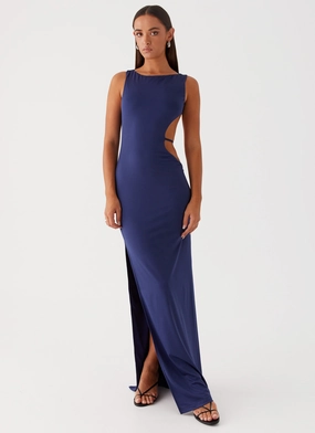 Sutton Maxi Dress - Navy Fashionable And Functional