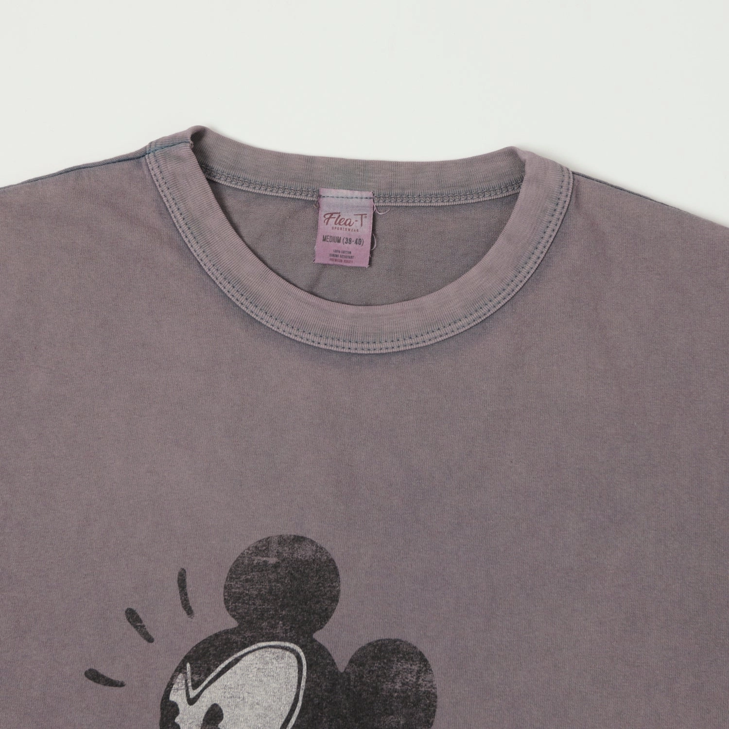 Flea-T 1950s 'Rebel Mickey' T-Shirt - Navy Cozy Look Wear